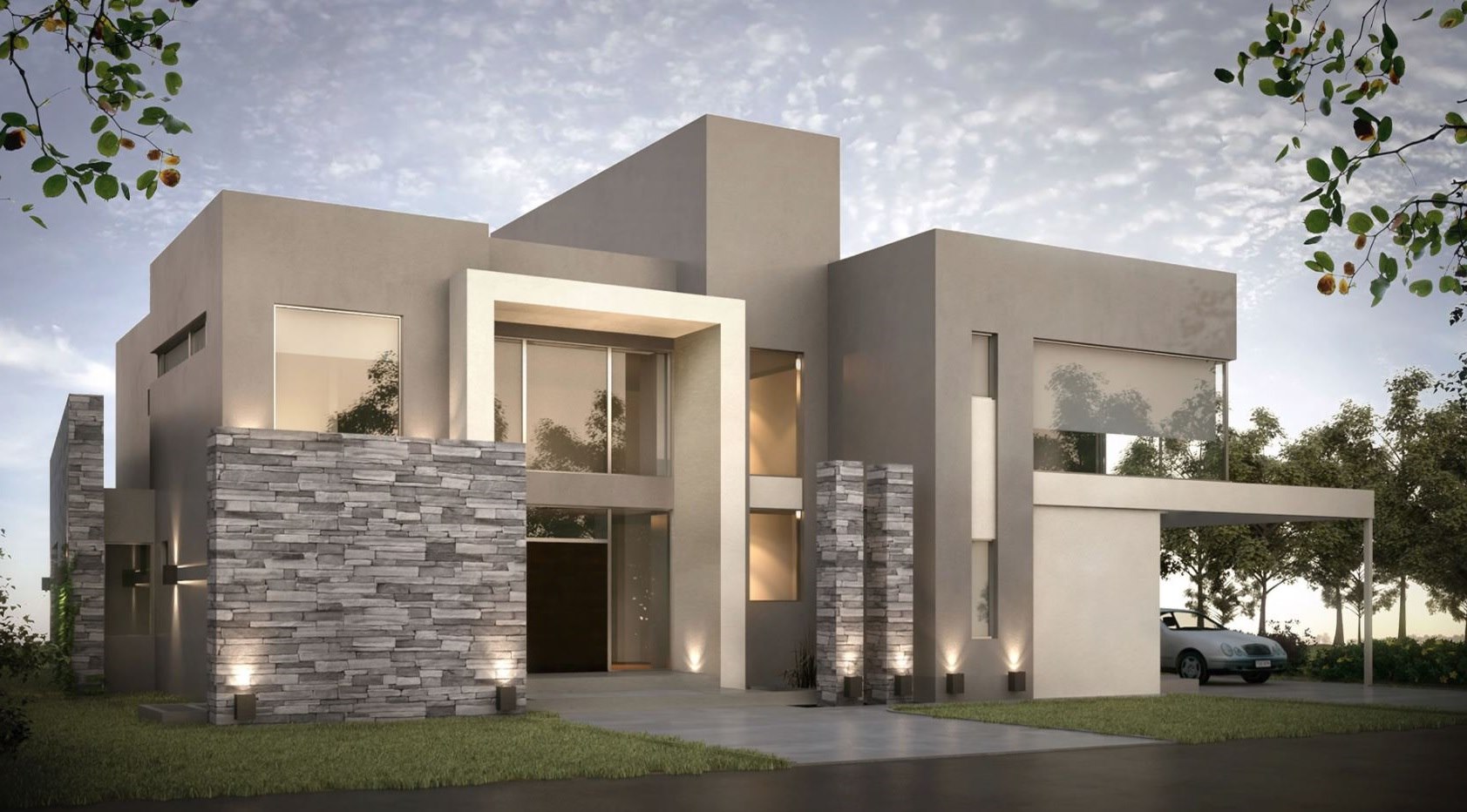 تعرف على أشهر أنواع واجهات فلل عصرية وأنيقة 1 تعرف على أشهر أنواع واجهات فلل عصرية وأنيقة