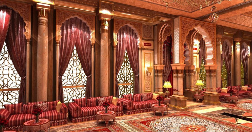 فن تصميم مجلس رجال سعودي تقليدي
